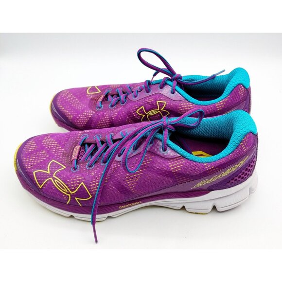 Under Armour Womens Charged Bandit  Running Shoes Sneakers Sz 8 Purple - Picture 3 of 9